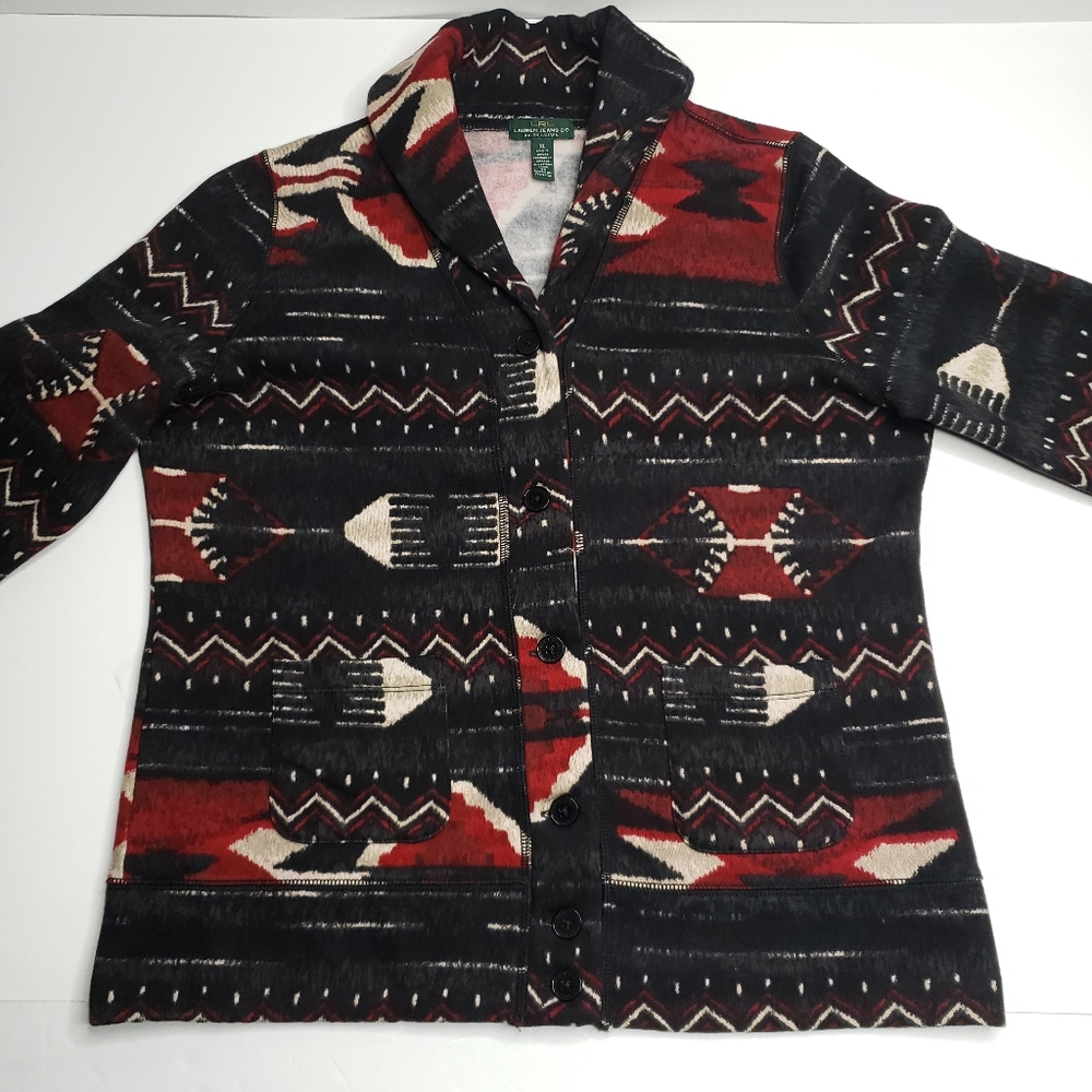 LRL Lauren Ralph Lauren Aztec Southwestern Jacket